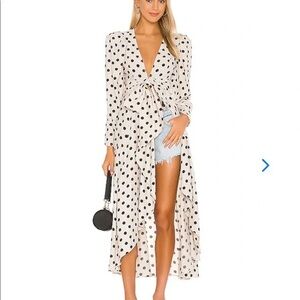 Paradise Maxi Blouse-Dress in Vanilla & Black